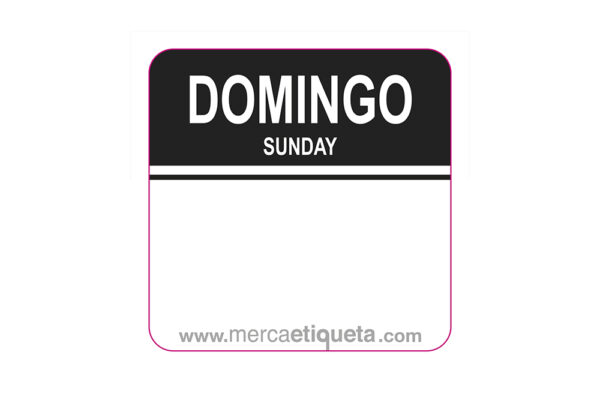 Etiquetas adhesivas Día de la semana_Domingo