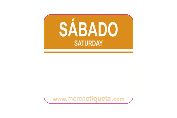 Etiquetas adhesivas Día de la semana_Sábado